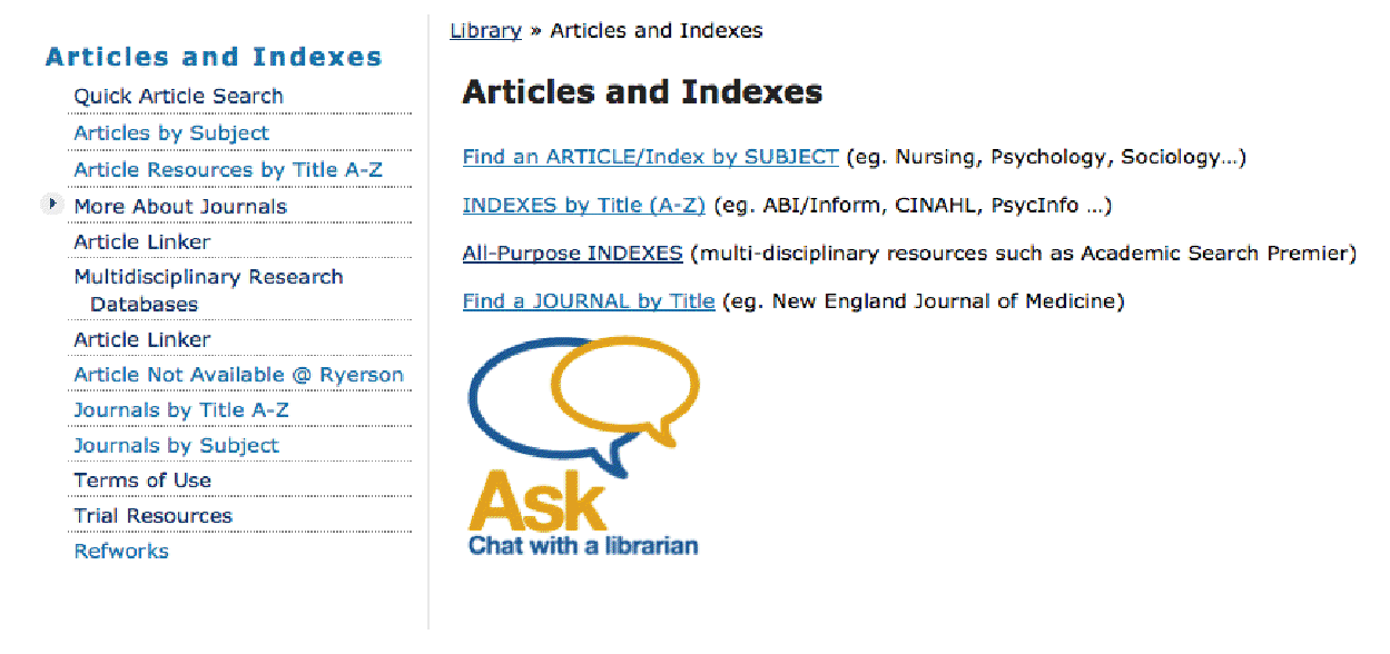 old articles page